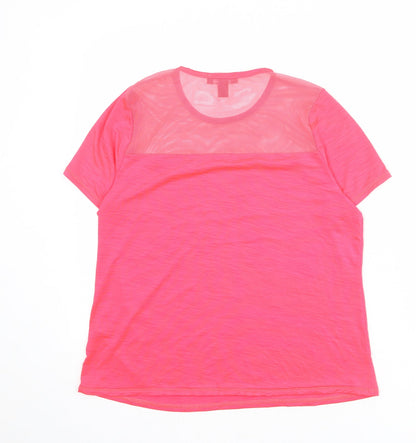 Womens UK Size 14 NEXT Pink Basic T-Shirt