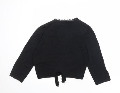 Womens UK Size 12 Kaliko Black Wrap Jumper