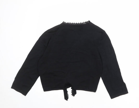 Womens UK Size 12 Kaliko Black Wrap Jumper