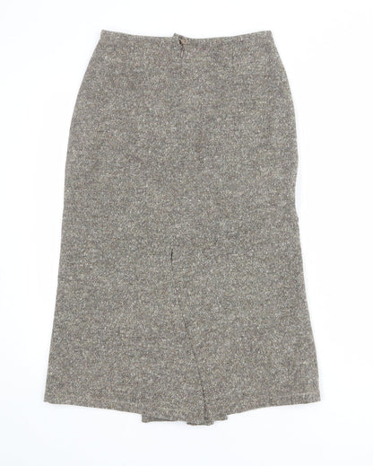 Yellow Hammer Womens Beige Wool A-Line Skirt Size 28 in Zip