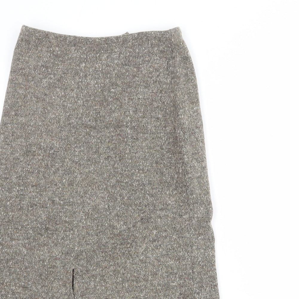 Yellow Hammer Womens Beige Wool A-Line Skirt Size 28 in Zip