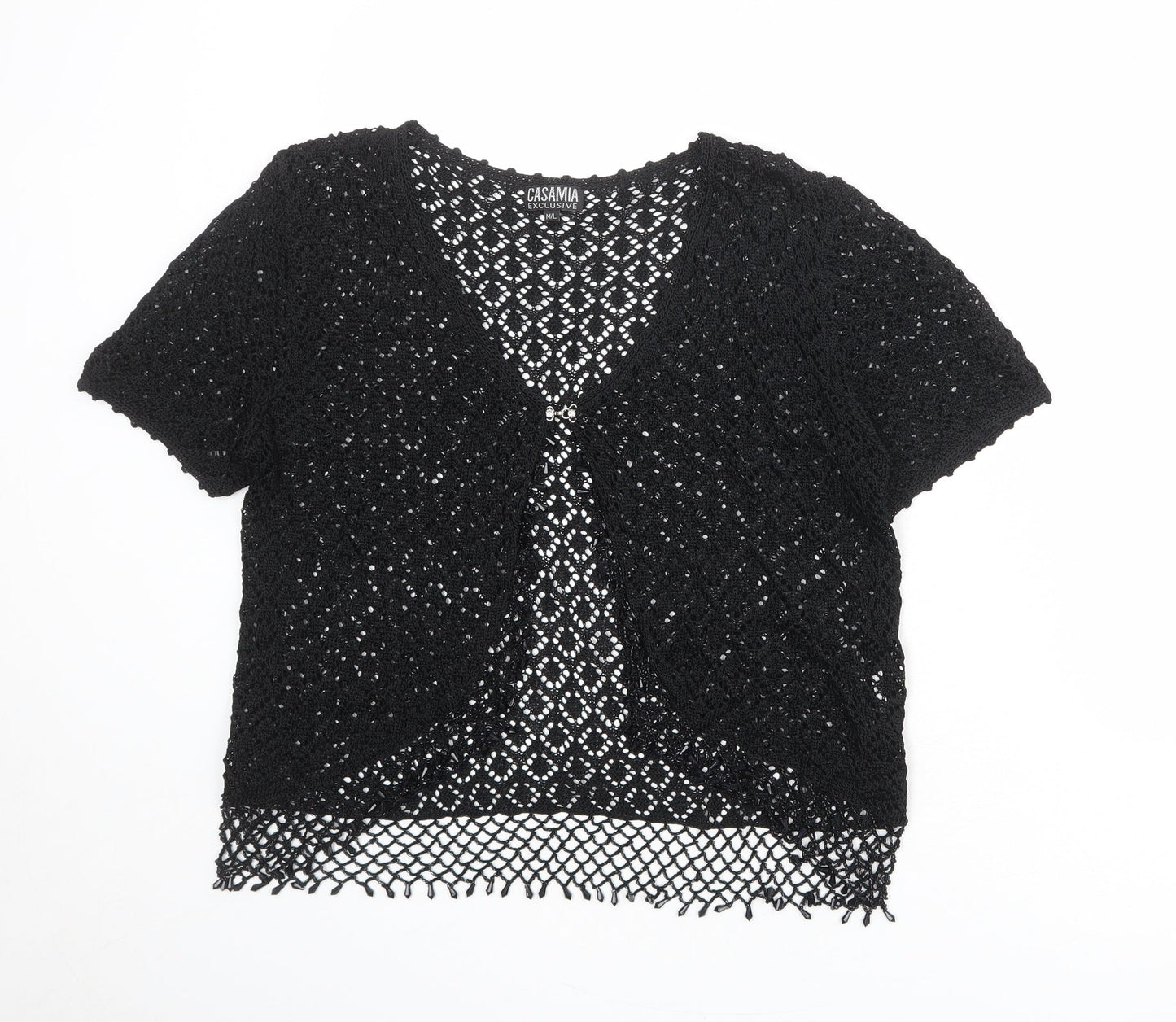 Womens UK Size M CASAMIA Black Cardigan Jumper