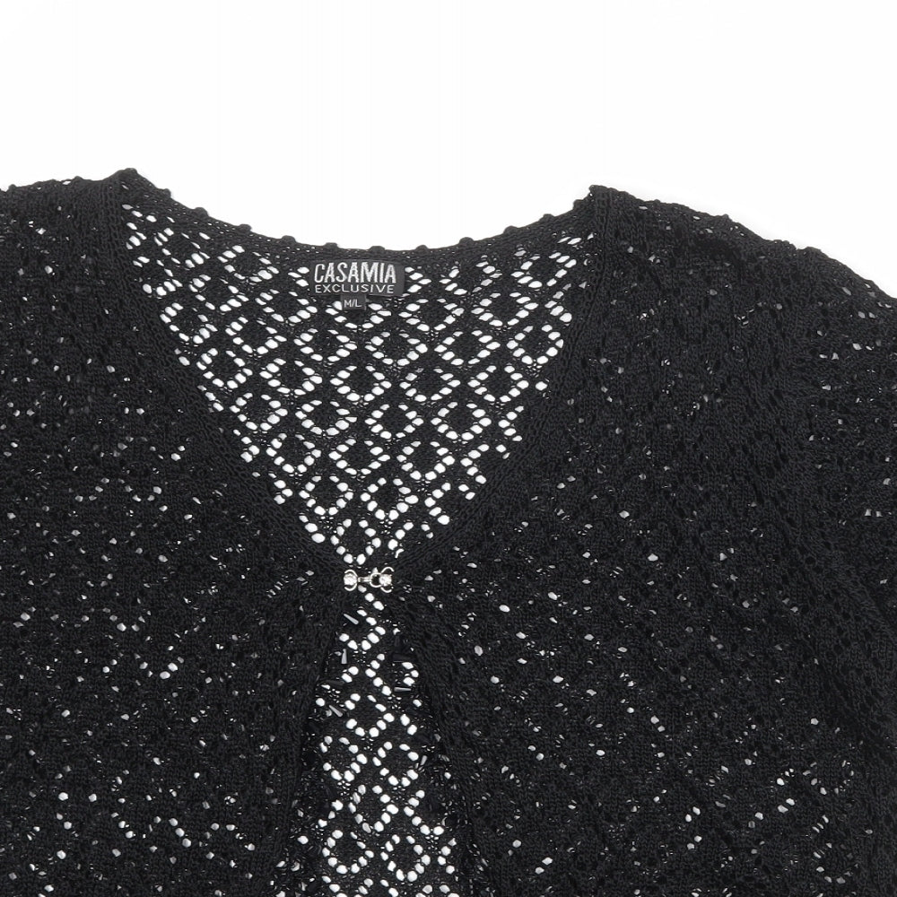 Womens UK Size M CASAMIA Black Cardigan Jumper