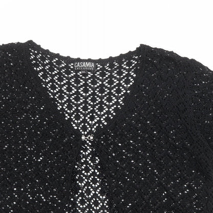 Womens UK Size M CASAMIA Black Cardigan Jumper