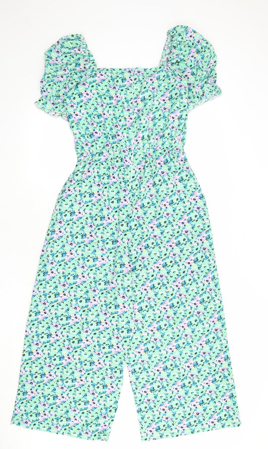 AX Paris Womens Multicoloured Floral Polyester Jumpsuit One-Piece Size 8 L21 in Zip