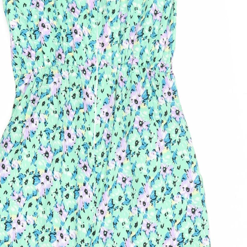 AX Paris Womens Multicoloured Floral Polyester Jumpsuit One-Piece Size 8 L21 in Zip