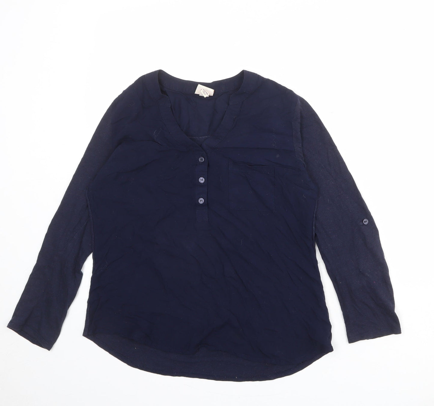 Womens UK Size XS Merona Blue Basic Blouse
