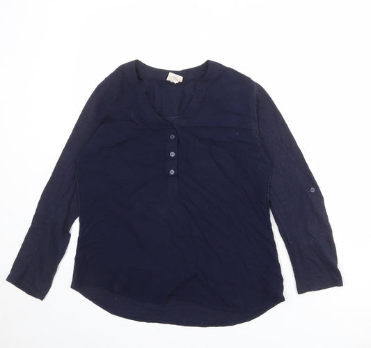 Womens UK Size XS Merona Blue Basic Blouse