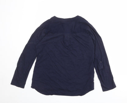 Womens UK Size XS Merona Blue Basic Blouse