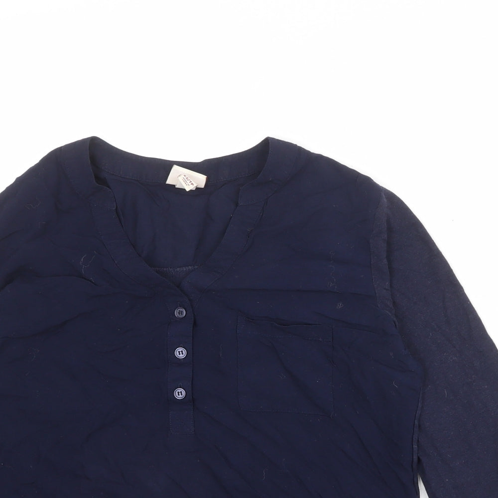 Womens UK Size XS Merona Blue Basic Blouse