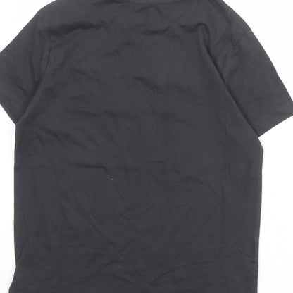 Marks and Spencer Boys Grey 100% Cotton Basic T-Shirt Size 9-10 Years Round Neck Pullover - Love Life Be Brave