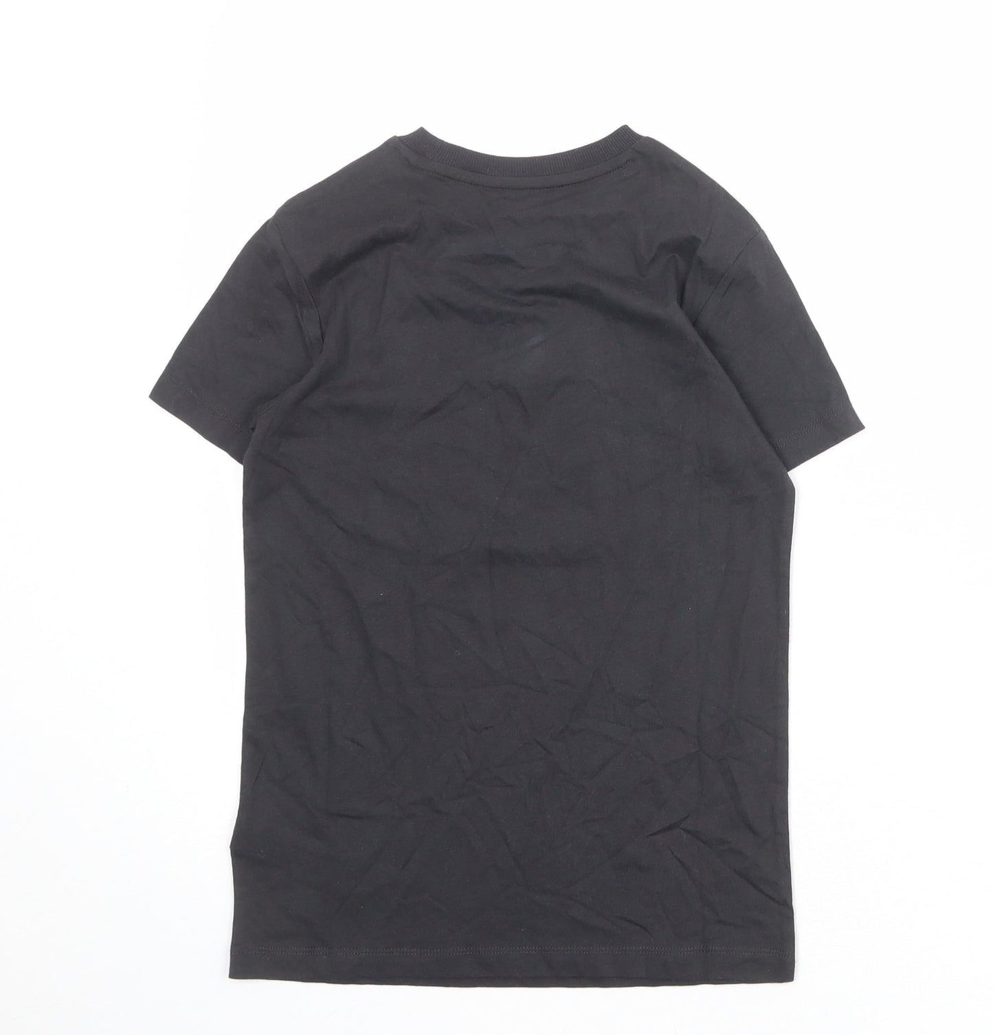 Marks and Spencer Boys Grey 100% Cotton Basic T-Shirt Size 9-10 Years Round Neck Pullover - Love Life Be Brave