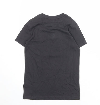 Marks and Spencer Boys Grey 100% Cotton Basic T-Shirt Size 9-10 Years Round Neck Pullover - Love Life Be Brave