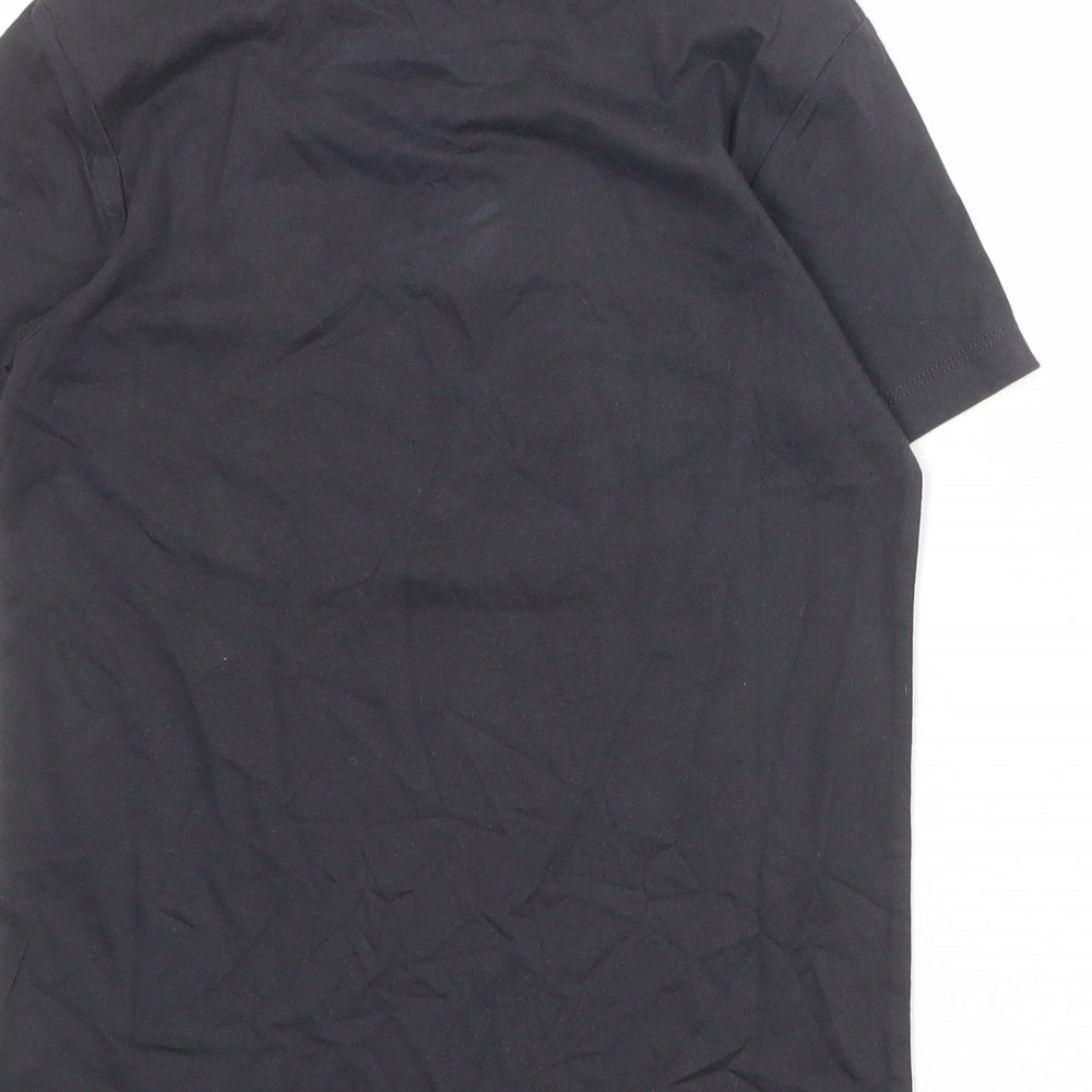 Marks and Spencer Boys Grey 100% Cotton Basic T-Shirt Size 9-10 Years Round Neck Pullover - Love Life Be Brave