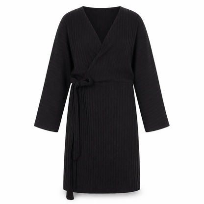 River Island Womens Black Polyester A-Line Size 10 V-Neck Tie