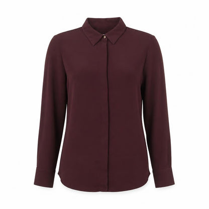 Womens UK Size 8 H&M Red Basic Button-Up