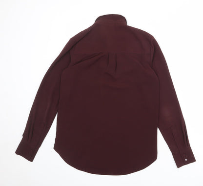 Womens UK Size 8 H&M Red Basic Button-Up