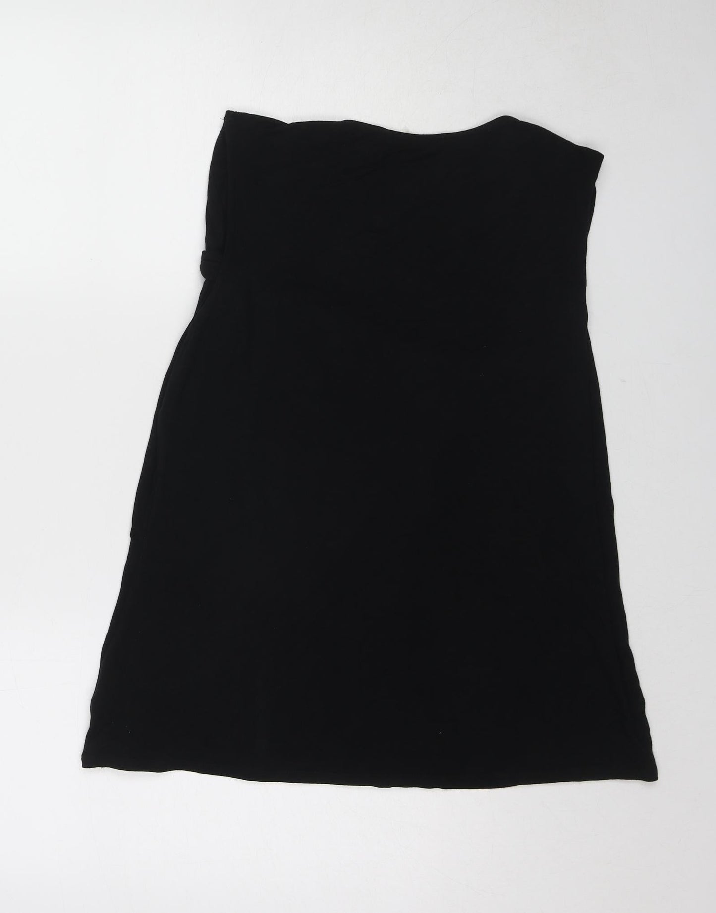 Planet Womens Black Viscose Basic Tank Size L Round Neck