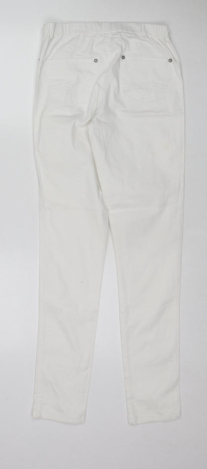Denim & Co. Womens White Cotton Jegging Jeans Size 10 Regular