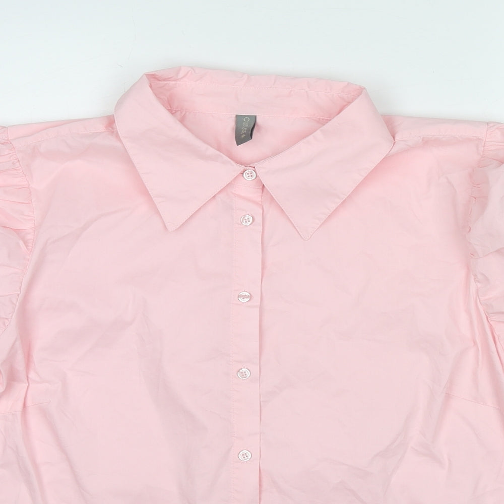 Womens UK Size XL CULTURE Pink Basic Button-Up