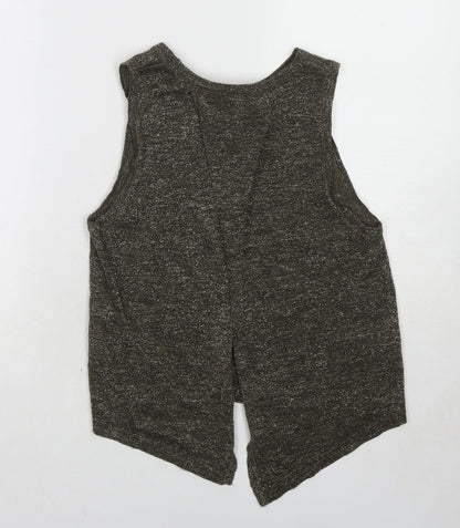 Womens UK Size 6 River Island Green Basic Tank