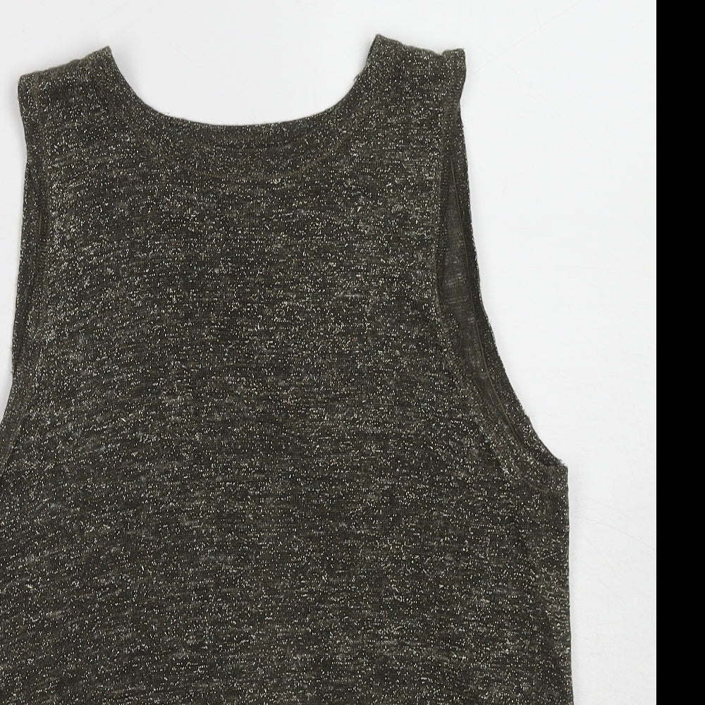 Womens UK Size 6 River Island Green Basic Tank