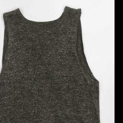 Womens UK Size 6 River Island Green Basic Tank