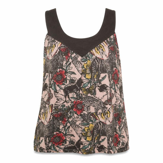 Red or Dead Womens Multicoloured Geometric Polyester Basic Tank Size 10 Scoop Neck - Animals