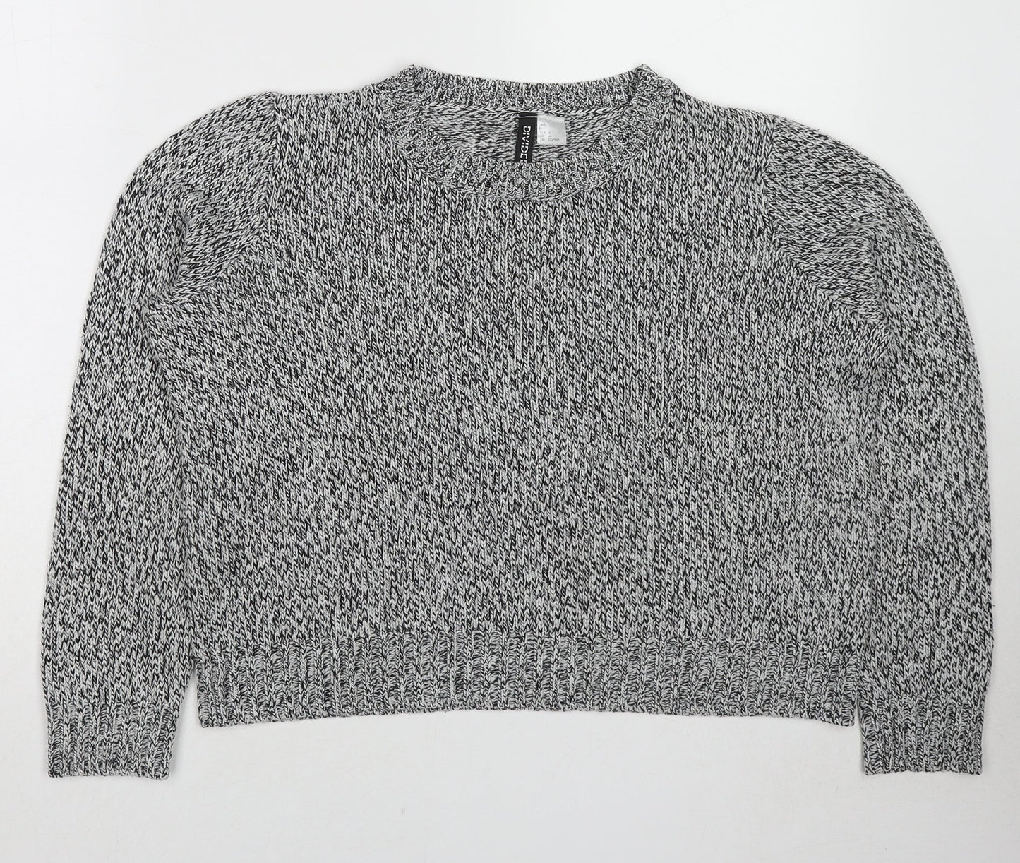 Womens UK Size M Divided by H&M Grey Pullover Jumper