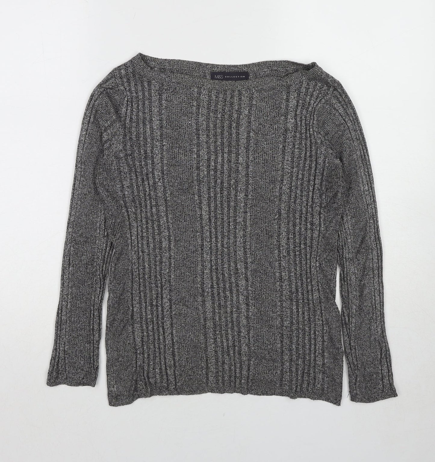 Womens UK Size 10 Marks and Spencer Grey Pullover Jumper