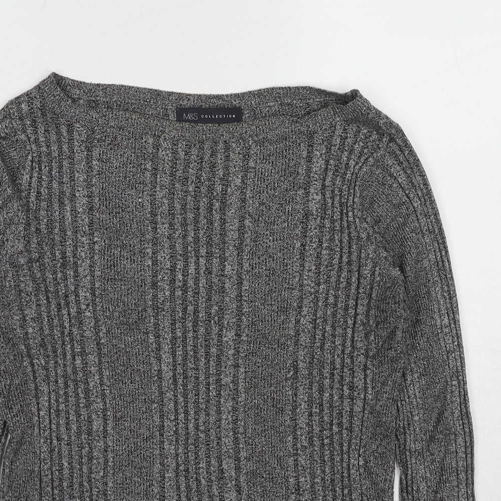 Womens UK Size 10 Marks and Spencer Grey Pullover Jumper