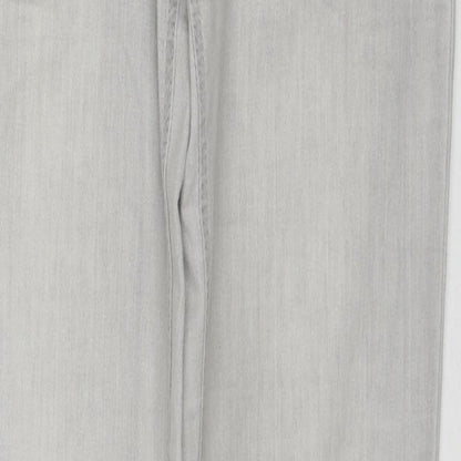 Denim & Co. Womens Grey Cotton Skinny Jeans Size 10 L32 in Slim Zip