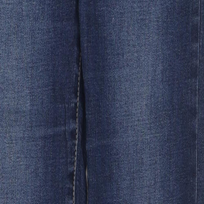 Denim & Co. Womens Blue Cotton Skinny Jeans Size 10 L29 in Regular Zip