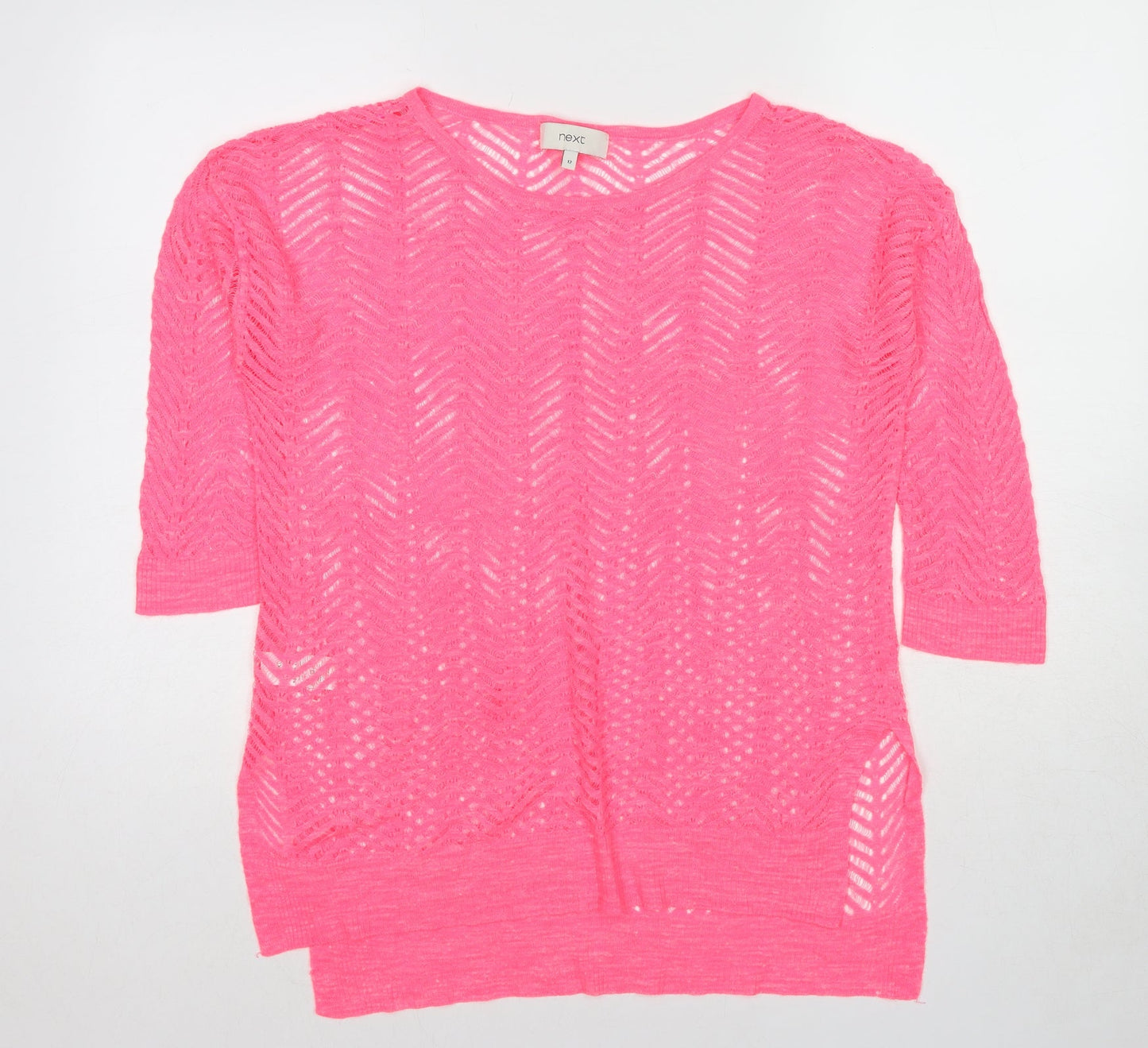 Womens UK Size 12 NEXT Pink Pullover Jumper