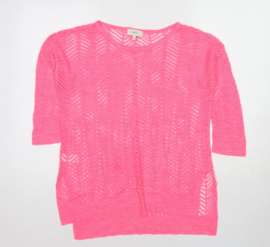 Womens UK Size 12 NEXT Pink Pullover Jumper
