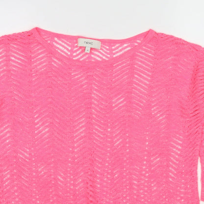 Womens UK Size 12 NEXT Pink Pullover Jumper