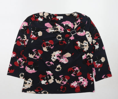 Womens UK Size L Country Casuals Multicoloured Basic Blouse