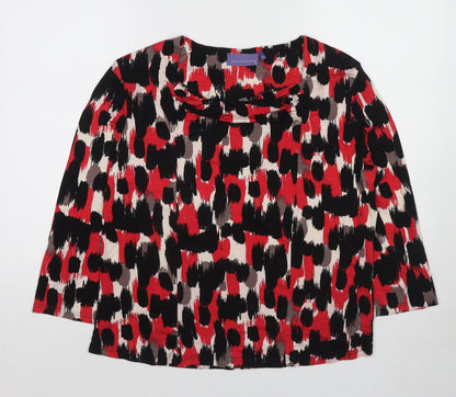 Autonomy Womens Multicoloured Geometric Viscose Basic Blouse Size 18 Round Neck