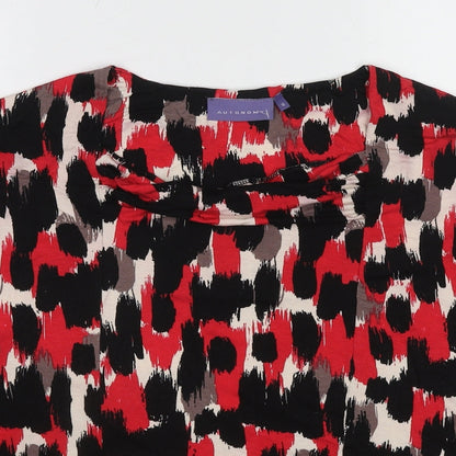 Autonomy Womens Multicoloured Geometric Viscose Basic Blouse Size 18 Round Neck