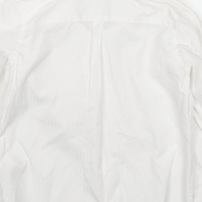 Autograph Boys White Polyester Basic Button-Up Size 6-7 Years Collared Button
