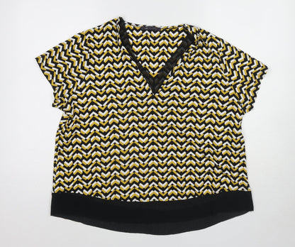 Womens UK Size 18 Marks and Spencer Yellow Basic Blouse