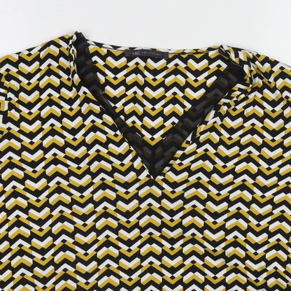 Womens UK Size 18 Marks and Spencer Yellow Basic Blouse