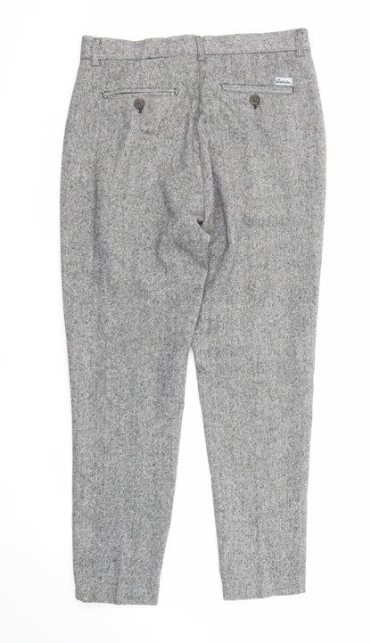 Derriere Womens Grey Acrylic Chino Trousers Size 30 in Regular Zip