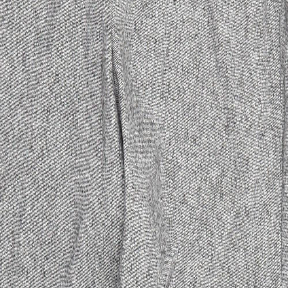 Derriere Womens Grey Acrylic Chino Trousers Size 30 in Regular Zip