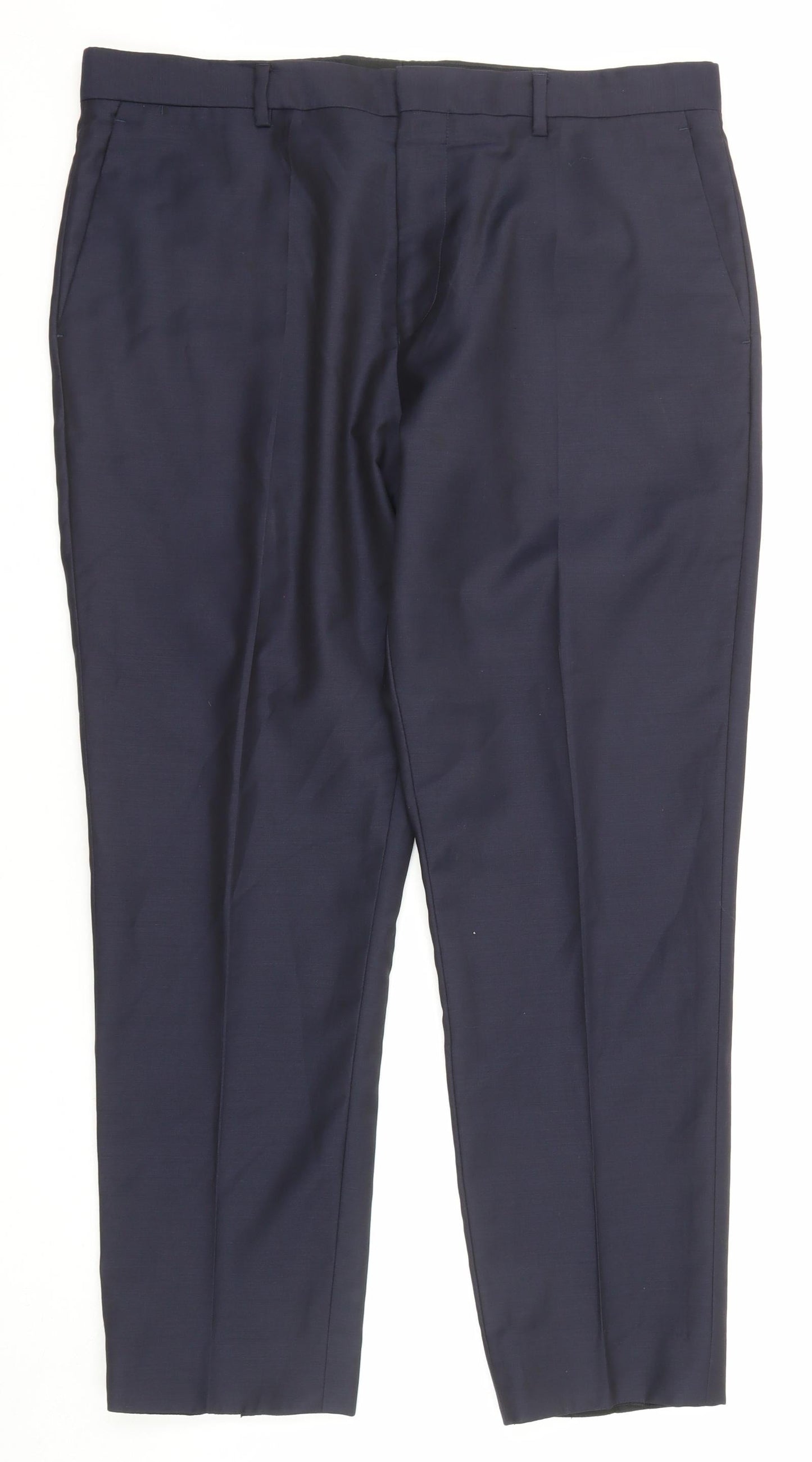 Reiss Mens Blue Polyester Dress Pants Trousers Size 36 in Regular Zip