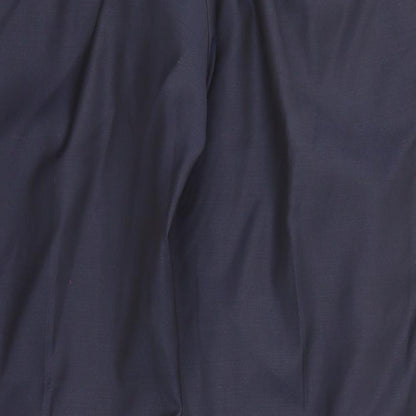 Reiss Mens Blue Polyester Dress Pants Trousers Size 36 in Regular Zip