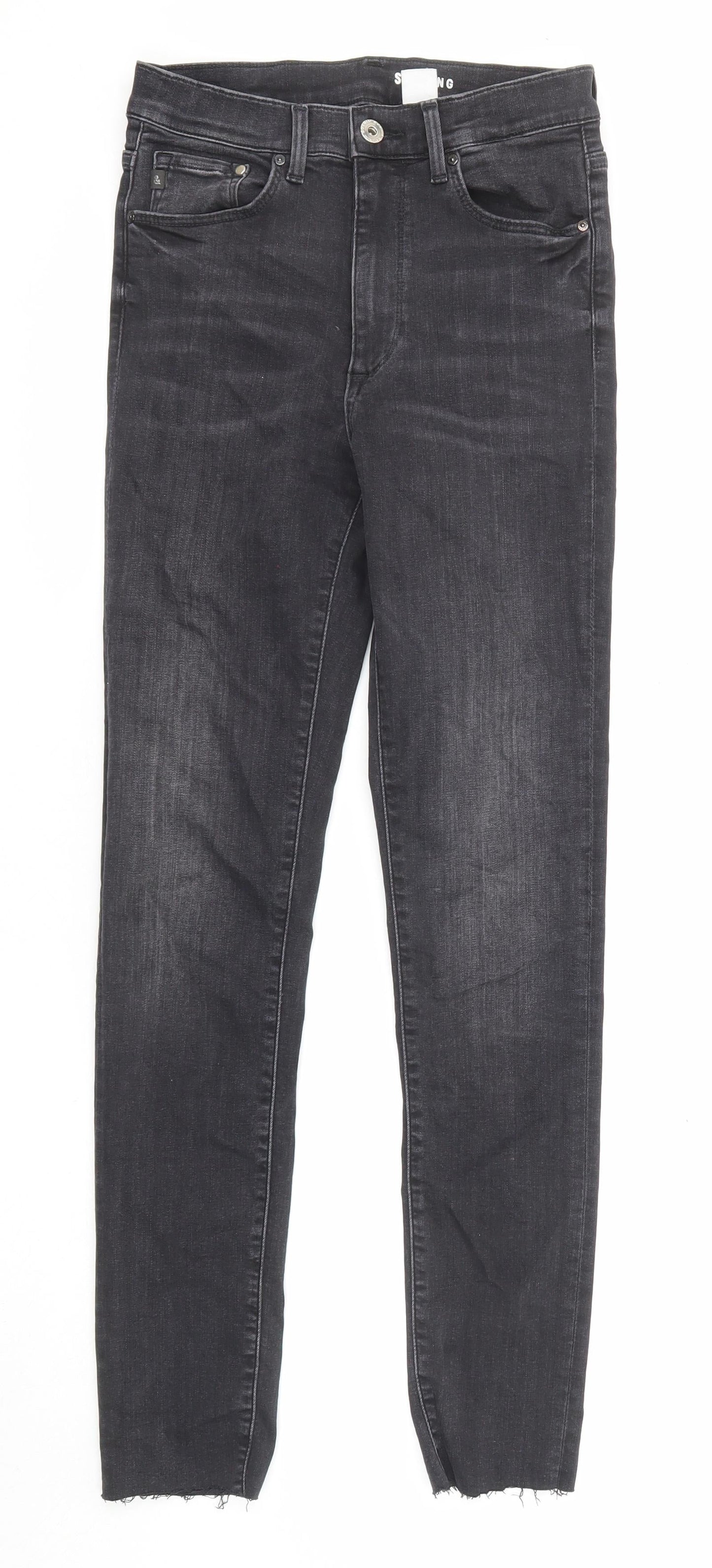Womens UK Size 27 in H&M Regular Fit Skinny Black Jeans