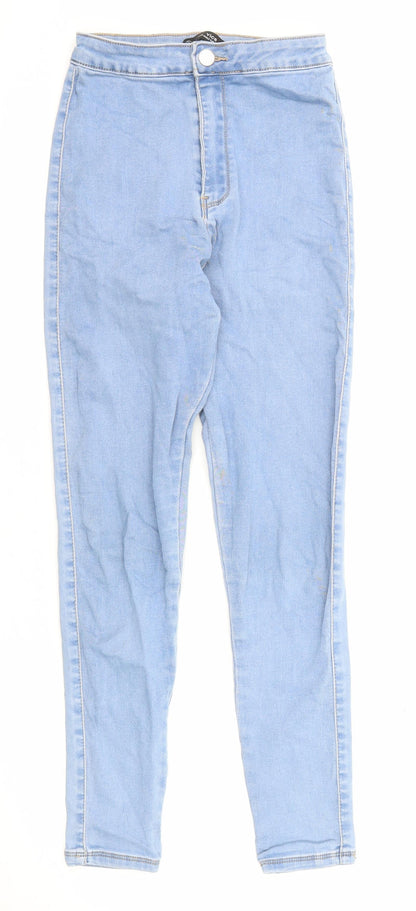 Missguided Womens Blue Cotton Jegging Jeans Size 8 L25 in Regular Zip - Waist 21 inches