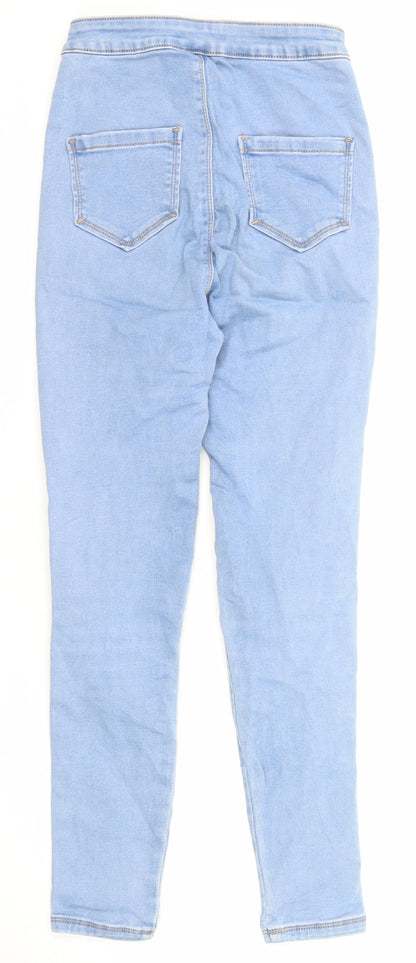 Missguided Womens Blue Cotton Jegging Jeans Size 8 L25 in Regular Zip - Waist 21 inches