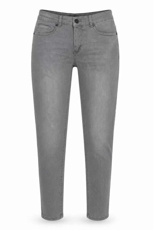 Maniere De Voir Womens Grey Cotton Skinny Jeans Size 10 L30 in Regular Zip